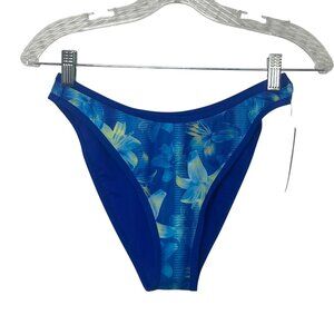 Wild Fable Swim Bikini Bottom Womens Small Blue Tropical Summer Pool